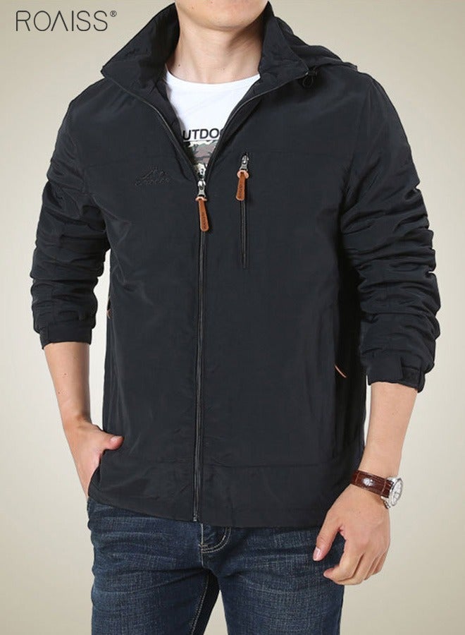 رويس الرجال السترات مقاوم للماء الذكور في الهواء الطلق معاطف يبلي سترة واقية يندبروف سترة للربيع والخريف التخييم التنزه الملابس معطف - Image 2